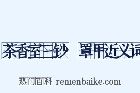 茶香室三钞·罩甲近义词是什么意思的图片